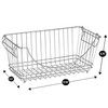 Smart Design Stacking Baskets Organizer w/ Handle - Medium -