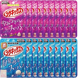 UHA味覚糖 シゲキックス グレープ 激シゲキックス 極刺激ソーダ 各10個 計20個 大容量 アソート グミ おかし ハードグミ +おやつのふくろ