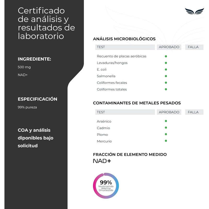 NAD+ Puro – 100 Porciones (500 mg c/u) | Eternal