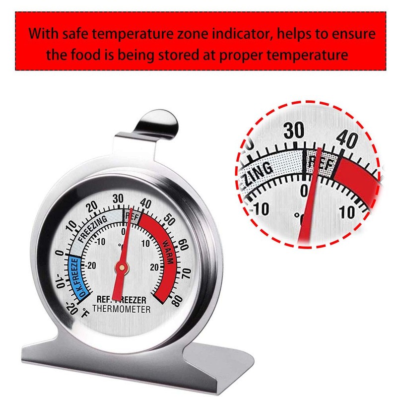 4 Pcs Refrigerator Freezer Thermometer Measuring Range (-30°C to 30°C/