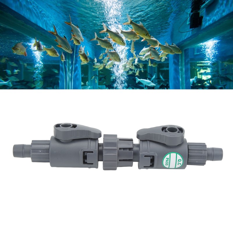 Aquarium Water Control Connector Double Valve Leakage Proof Quick Release