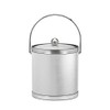 Kraftware Leatherette, 3 Qt, White with Brushed Chrome ice Bucket