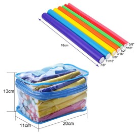 Rodillo de Pelo sin Calor，42 Varillas Esponja Flexible para Rizos, Juego de Rodillos para el Cabello, Rizador de Espuma para el Cabello, Juego de Rodillos Calientes para la Mayoría de Los Peinados