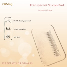 FQNing Premade Fans Pointy Base 1000 Fans Premade Lash Extensions Fans 5D 0.07D Curl Handmade Premade Fans Eyelash Extensions 9-16mm Mix Middle Stem