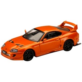 HJ64 1/64 Toyota Supra (JZA80) JDM Custom Version Orange Metallic Finished Product