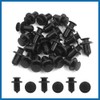 A ABSOPRO 30pcs Black 11mm Hole Plastic Rivets Fastener Fender