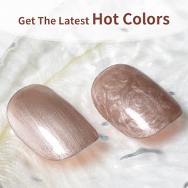 JODSONE 10ml Gel Nail Polish Glitter Nude Chocolate Brown Gel Polish All Seasons Neutral Soak Off U V Lamp Brown Nail Polish Nail Art Design Manicure Salon DIY Home