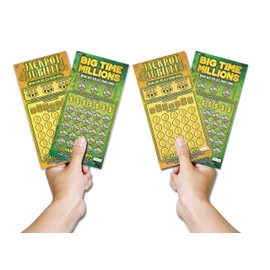 Larkmo Prank Gag Lottery Tickets - 8 Total Tickets, 4 of Each Winning Ticket Design, These Scratch Off Cards Look Super Real Like A Real Scratcher Joke Lotto Ticket, Win 10,000 or $50,000