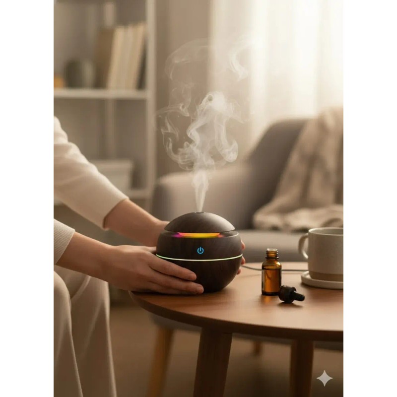 Humidificador Difusor De Aromas Luz Led Aromaterapia 260ml