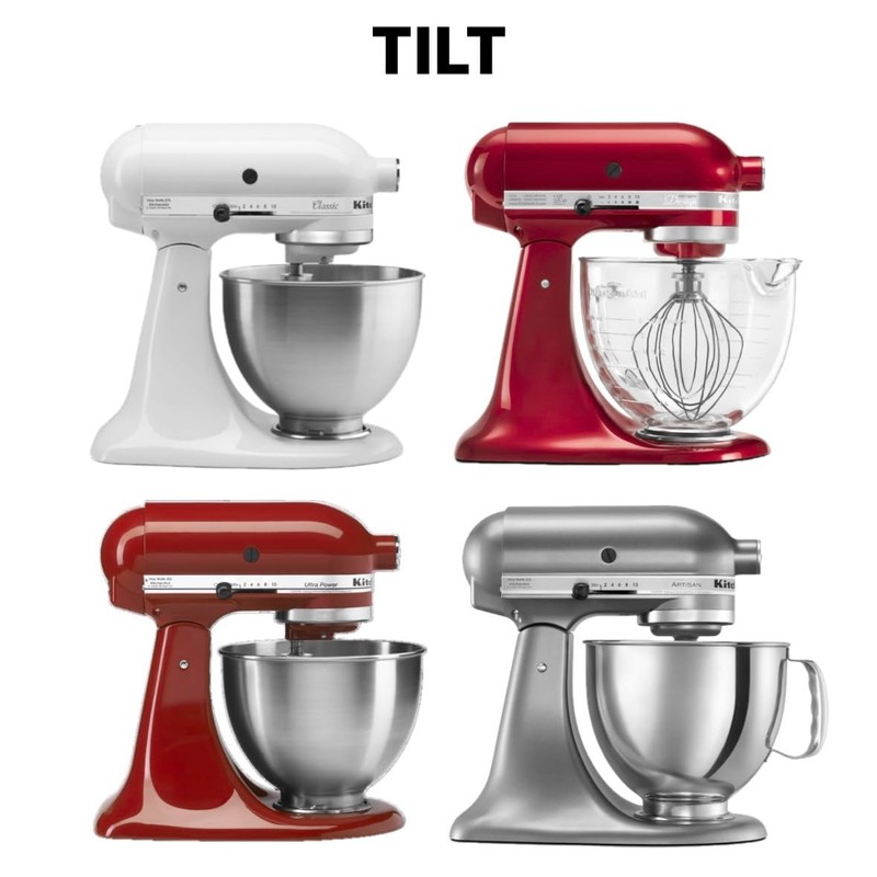 Tilt Head KitchenAid Stand Mixer Cover/Quilted Double-faced Cotton, Black Patch