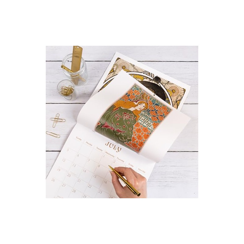 Art Nouveau 2026 Square Wall Calendar | Monthly Planner Featuring