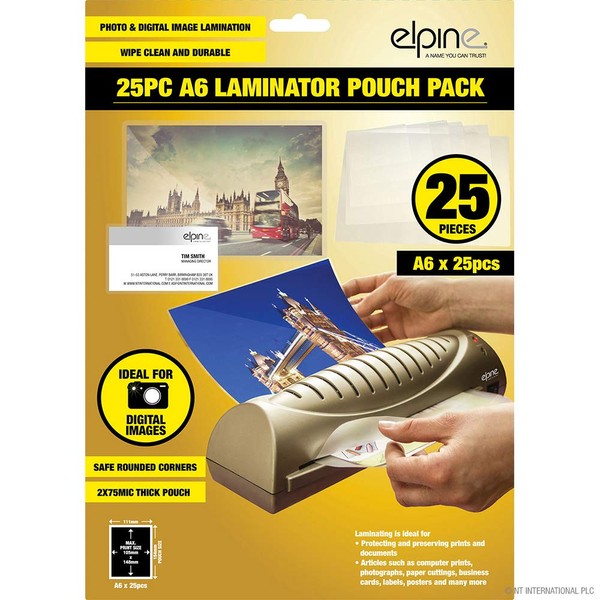 25 x A6 150 Micron (2 x 75 Micron) Laminator