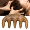 Scalping Massage Comb Handheld Green Sandalwood Massager Wide Tooth Scalping