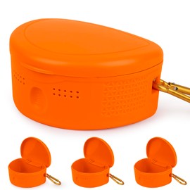 4Pcs Mouth Guard Case Sports,Ventilated Protective Mouth Guard Case,Steady Hold Off,Large Case,Mouth Guard Case with Clip, Universal Storage for Adult & Youth Sizes