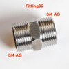 Stainless steel Threaded Fitting Double nipple 2 x External thread