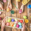 Easter Eggs 24 Pieces, White, 6 cm, Decorative Plastic Eggs