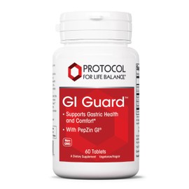 PROTOCOL FOR LIFE BALANCE PROTOCOL FOR LIFE BALANCE GI Guard - for Gastric Health & Comfort - with PepZin GI - for Digestive Gut Health - Non-GMO & Vegan - 60 Tablets