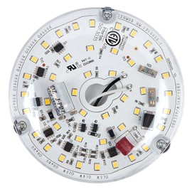 BeVisible N Glow 1 Pack 3.93'' Retrofit Light Kit for Ceiling Flush Ceiling Fan Light Replacement Panel PCB 18W 3000K 6000K 1900LM 120V Flicker-Free CRI90 Dimmable (White 6000K)