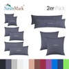 NatureMark Pack of 2 Jersey Cushion Covers, Side Sleeper Pillows,
