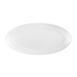 nambe Skye Oval Platter | Bone China Serving Tray for Appetizers, Snacks, and Sandwiches | 17 x 8 Inch | Dishwasher and Microwave Safe