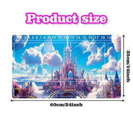 Lorcana Playmats Compatible TCG MTG Gaming Mat Non-Slip Rubber with Zones Play Mat 24x14 Inches