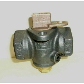 MULLER 1" Mueller  H-11175, FIP Gas Meter Valve Black Iron Body Brass Lockwing 175 PSI.