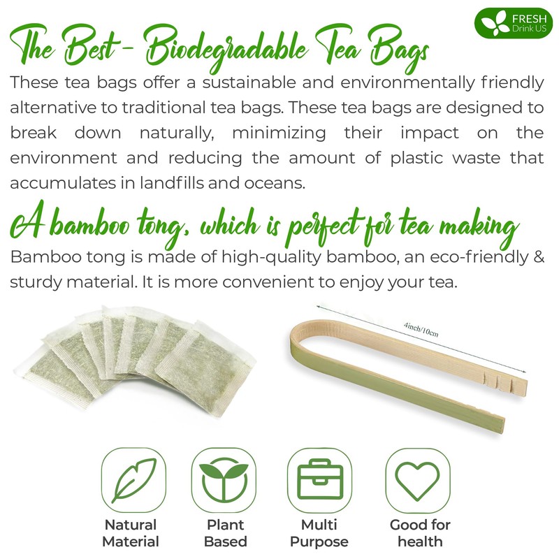 FreshDrinkUS, Premium 35 Guava Leaf Tea Bags, 100% Natural &