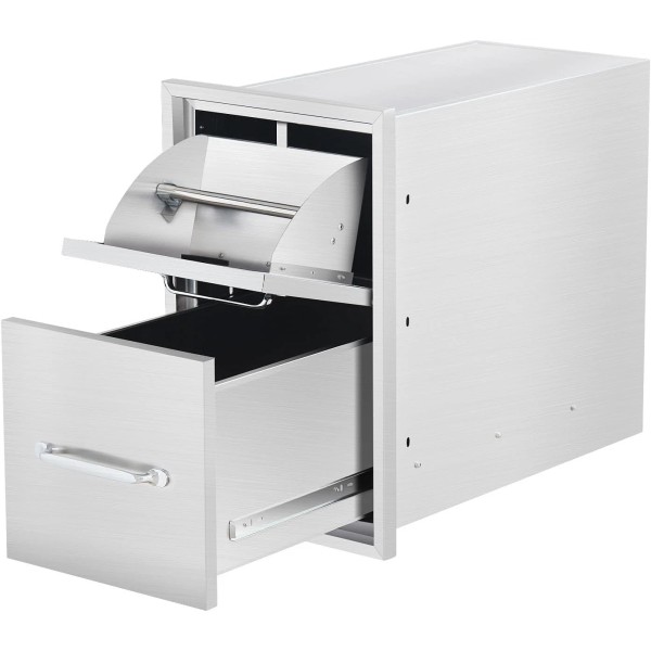 Unbranded Outdoor Kitchen Access Drawers with Paper Towel Holder 13"