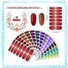 JERCLITY 12 Sheets Dark Nail Wraps Gradient Solid Color Nail