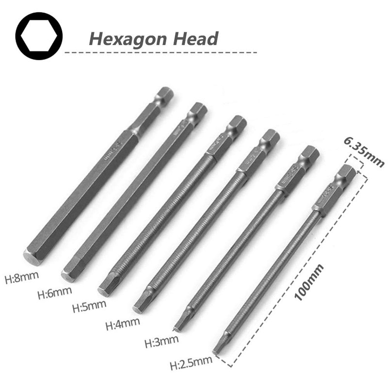 Mesee 23 Pieces 4 Inch Long Magnetic Screwdriver Bit Set,