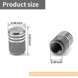 SINGARO - Tapa de válvula de bandera americana, 12 unidades, tapa de neumático sellada de goma de aleación de aluminio, universal para coches, camiones, SUV y motocicletas, accesorios exteriores de