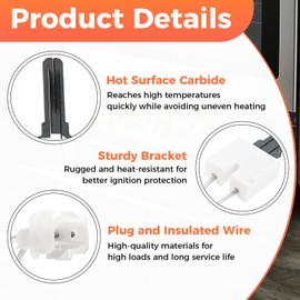 025-32625-000 Furnace Hot Surface Igniter Compatible with Colem-an Air-pro Ev-con Yo-rk Lu-xaire, Replace 025-32625-000 Norton-271N 025-30385-700 025-31801-000 025-32626-000
