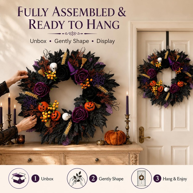 Halloween Wreath for Front Door