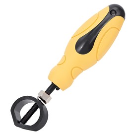 BENECREAT Punch and Chisel Holder, Universal Holds Stamps Up to 15mm in Diameter with White Rubber Handle for Metal Working