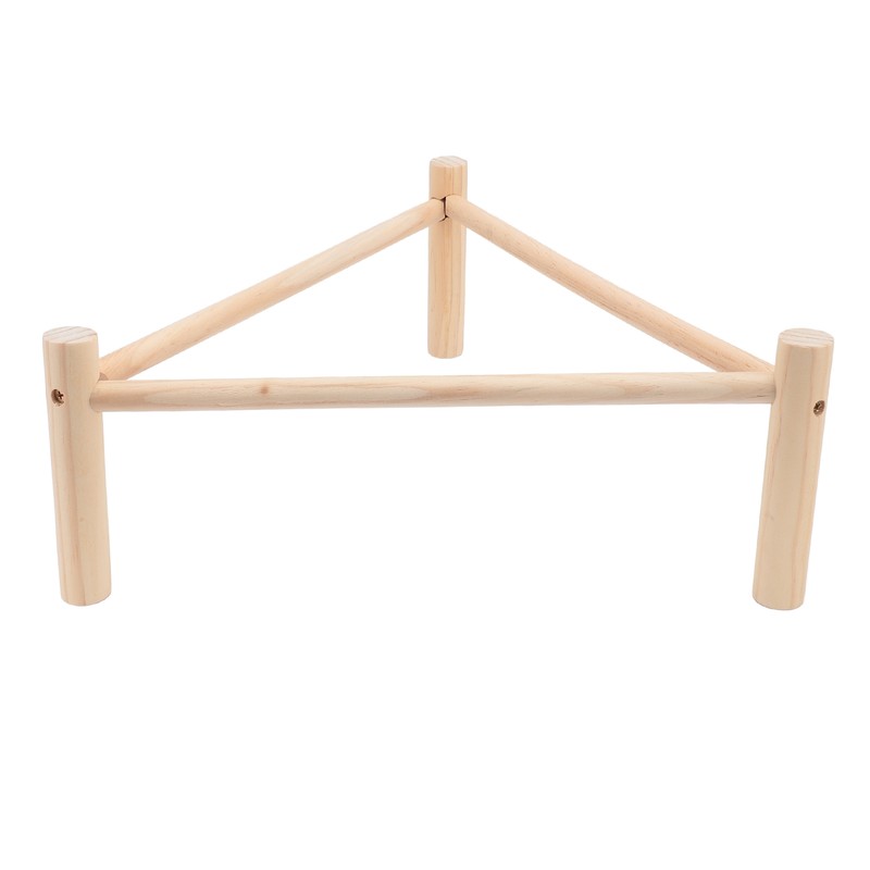 Chicken Perch Stable Triangular Wooden Chick Training Perch Toy Interactive