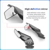 GZDLmoto Universal Motorcycle Rear View Mirrors, Fixed Wind Wing Side