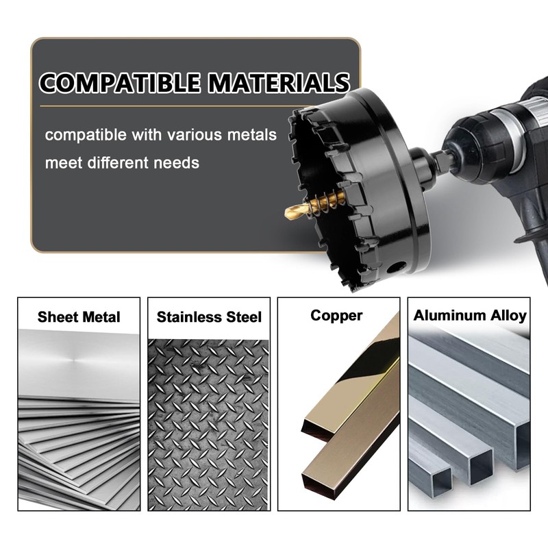 1.14" (29mm) Tungsten Carbide Tip Hole Saw with Pilot Drill