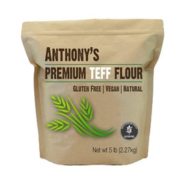 Anthony's Brown Teff Flour, 5 lb, Batch Tested Gluten Free