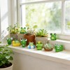 14Pcs Funny Tiny Frog Figurines, Mini Frogs Decor, Desk Shelf
