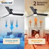 Dolavast Ceiling Fans with Lights, 48 inch Low Profile Ceiling