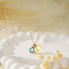 TINGN Gold Letter Birthstone Necklace for Women, 14K Gold-Plated 12