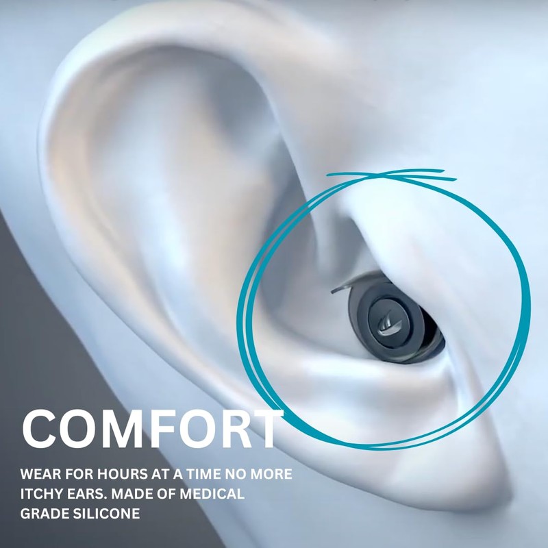 EGGZ Earplugs - noise reduction, ear defenders 24dB noise reduction,