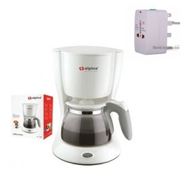 Alpina SF2808 220 240 Volt 50 Hz 10 Cup Coffee Maker AND SF-2811 Alpina 220-240 Volt Coffee/Spice Grinder only work in 220 volt country.SHIP WITH STARLITE PLUG ADAPTER KIT (NOT FOR USA OR CANADA).