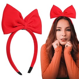 Valentine's Day Headbands 1Pcs Red Bow Headband Large Bowknot Hair Hoop Cute Bows Hair Band Valentine's Day Hair Accessories for Girls Women Celebration Party Gift