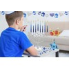 The Dreidel Company Dripless Deluxe Tapered Pastel Blue and White