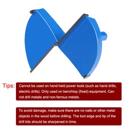 uxcell Forstner Drill Bits 75mm, Tungsten Carbide Wood Hole Saw Auger Opener, Woodworking Hinge Hole Drilling Boring Bit Cutter (Blue, Gray)