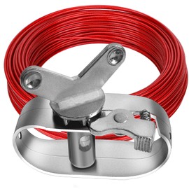 DIRAEEN Wire rope tensioner for swimming pool tarpaulins, for securing pool covers in winter, diameter 2 mm long, 40 m wire rope and turnbuckle