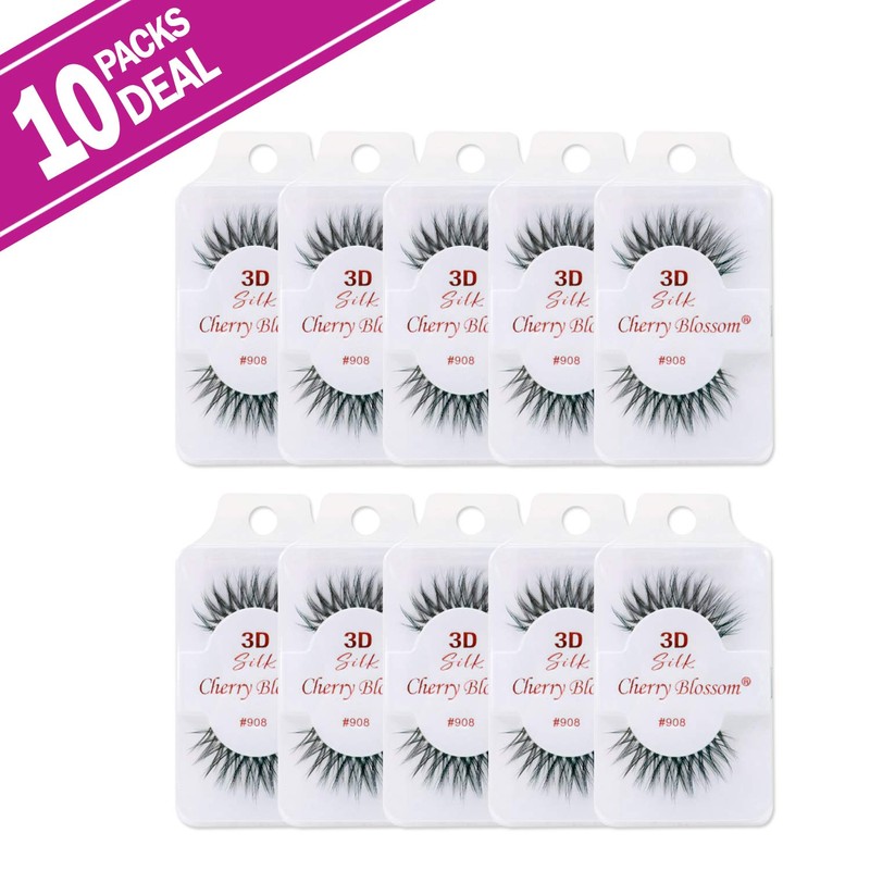 Cherry Blossom 3D Eyelashes (10 Pack of Silk 908)