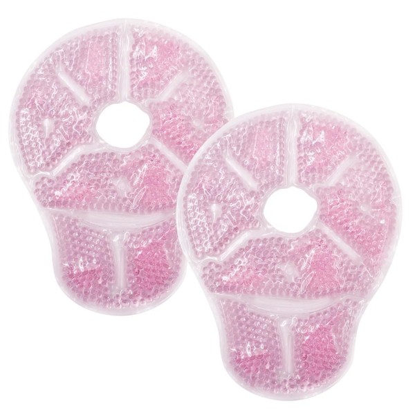 Breast Therapy Pads Breast Ice Pack, Hot Cold Breastfeeding Gel Pads, Boost Milk Let-Down with Gel Bead Pads