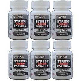 Stress Tab with Zinc High Potency Stress Formula with B-Vitamins, C+E, Plus Antioxidants and Zinc for Immune Support 60 Tablets per Bottle Pack of 6 Total 360 Tablets